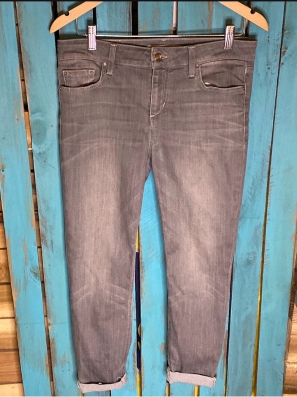 Joe’s Jeans Cool Max Markie skinny crop jeans size 29 gray inseam 26 cuffed hem
